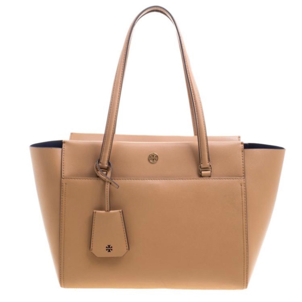Tory Burch Light Brown Leather Parker Tote Leather